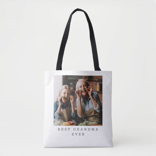 Tote Bag Meilleure grand-mère jamais photo complète personn (Devant)