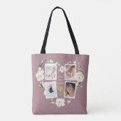 Tote Bag Meilleure grand-mère photo Floral World's Day (Dos)