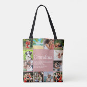 Tote Bag Meilleure Grandma Granny Définition 12 Photo Colla (Dos)