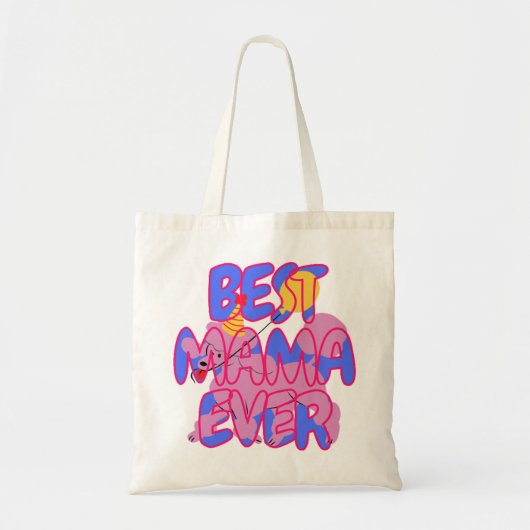 Tote Bag Meilleure maman caniche jamais (Devant)