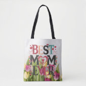 Tote Bag Meilleure Maman Chic Floral (Devant)
