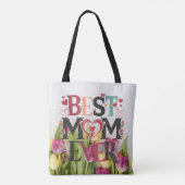 Tote Bag Meilleure Maman Chic Floral (Dos)