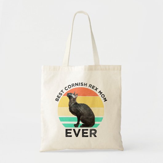 Tote Bag Meilleure Maman Cornish Rex de tous les temps (Devant)