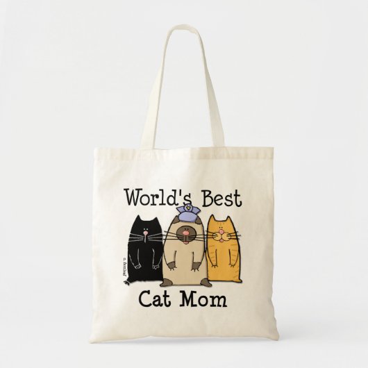 Tote Bag Meilleure maman de chat du monde (Devant)