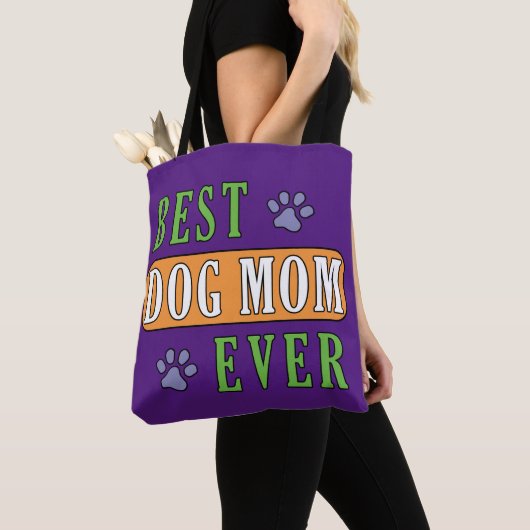 Tote Bag Meilleure maman de chien jamais (De près)