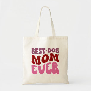Tote Bag Meilleure maman de chien tendance jamais rétro