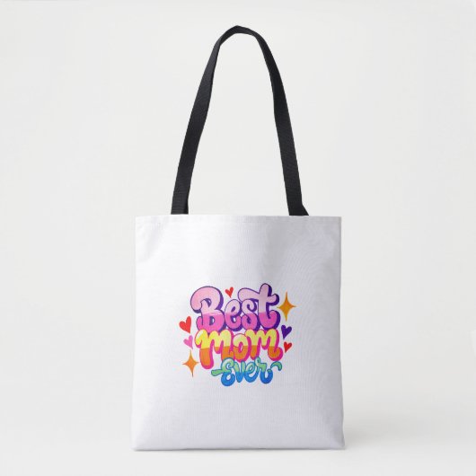 Tote Bag Meilleure Maman Ever (Style 1) (Devant)