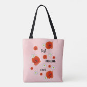 Tote Bag Meilleure maman - florale (Dos)