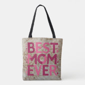Tote Bag Meilleure Maman Furry Rose (Dos)