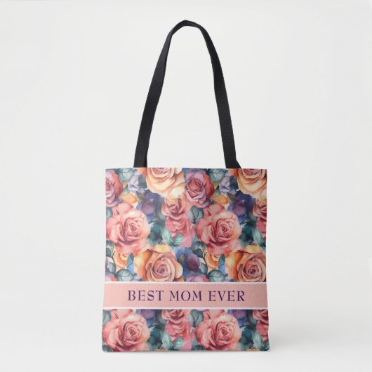 Tote Bag Meilleure maman jamais Botanique (Devant)