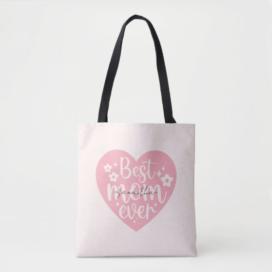 Tote Bag Meilleure maman jamais - Coeur (Devant)