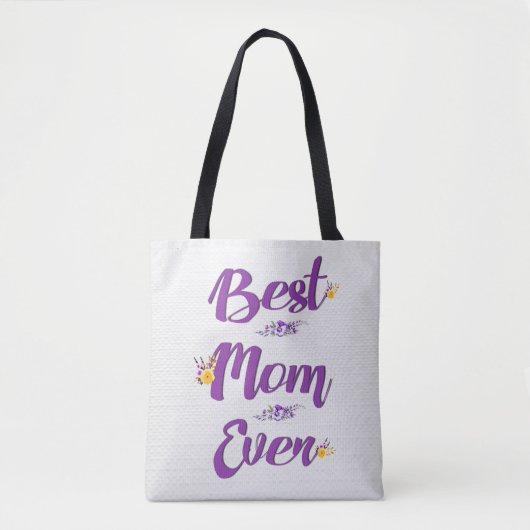 Tote Bag Meilleure maman jamais Floral Design (Devant)