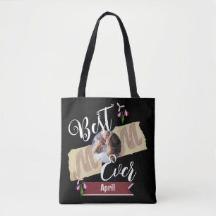Tote Bag meilleure maman jamais, maman et bébé une famille