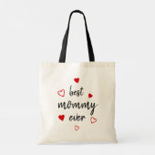 Tote Bag Meilleure maman jamais manuscrite Script Fête des (Dos)