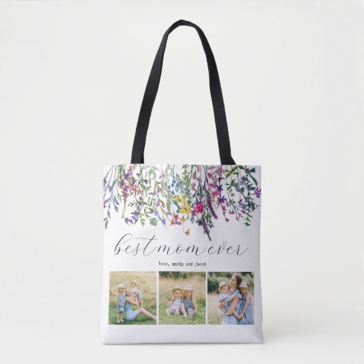 Tote Bag Meilleure maman jamais photo moderne (Devant)