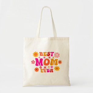 Tote Bag Meilleure Maman Jamais Rétro Maman Groovy Fête des