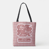 Tote Bag Meilleure maman Jour Pale Maroon Fête des mères (Dos)