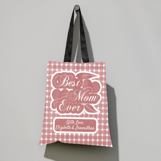 Tote Bag Meilleure maman Jour Pale Maroon Fête des mères