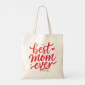 Tote Bag Meilleure Maman Moderne Chic Typographie Script Ro (Dos)