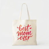 Tote Bag Meilleure Maman Moderne Chic Typographie Script Ro (Devant)