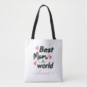 Tote Bag Meilleure maman personnalisée dans le monde Cadeau (Devant)