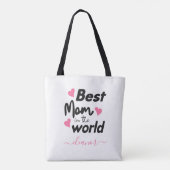 Tote Bag Meilleure maman personnalisée dans le monde Cadeau (Dos)