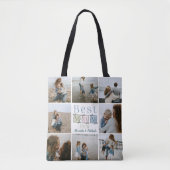 Tote Bag Meilleure Maman Plaid Patchwork Photo (Devant)