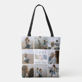 Tote Bag Meilleure Maman Plaid Patchwork Photo (Dos)