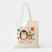 Tote Bag Meilleure Maman Qui Soit Mère et Bébé Hérisson (Dos)