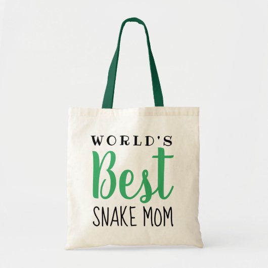 Tote Bag Meilleure maman serpent du monde - Personnalisable (Devant)