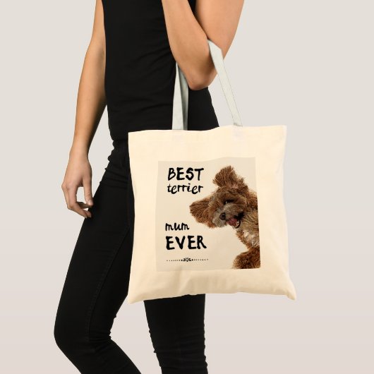 Tote Bag Meilleure maman terrier jamais (Devant (produit))