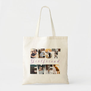 Tote Bag Meilleure petite amie jamais photo texte personnal