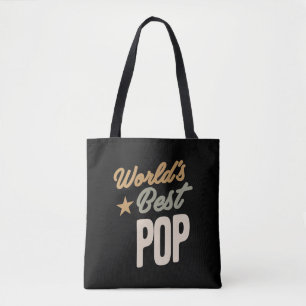 Tote Bag Meilleure pop du monde - Cadeaux père et grand-pèr