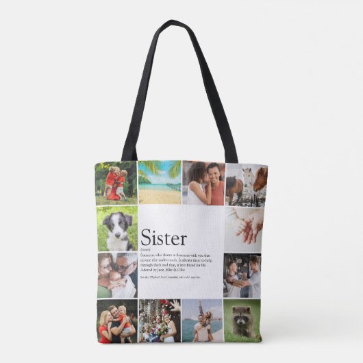 Tote Bag Meilleure Soeur du monde Définition 12 Photo (Dos)