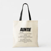 Tote Bag Meilleure tante jamais, Tante Définition Nom perso (Dos)