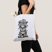 Tote Bag Meilleure vie avec Bulldog (De près)