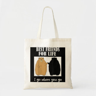 Tote Bag Meilleurs Amis De La Vie Jour De La Marmotte Drôle