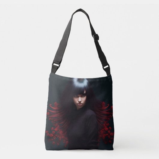 Tote Bag meisje zwart haar (Voorkant)