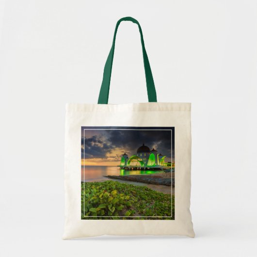 Tote Bag Melaka pendant le coucher du soleil | Masjid Selat (Devant)