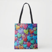 Tote Bag Mélange bleu Motif amusant (Devant)