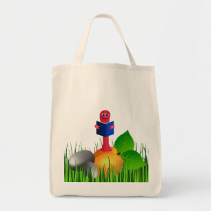 Tote Bag Mélange coloré ver de livre ou ver de livre dans l