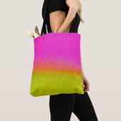 Tote Bag Mélange d'aquarelle - Rose et Vert (De près)