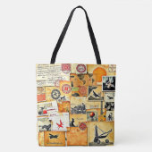 Tote Bag Mélange de carte postale Retro vintage (Devant)