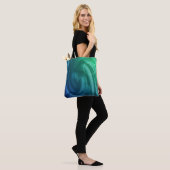 Tote Bag Mélange De Couleurs Bleu Et Vert Doux Vortex (Sur le modèle)