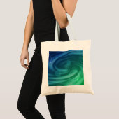 Tote Bag Mélange De Couleurs Bleu Et Vert Doux Vortex (Devant (produit))