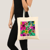 Tote Bag Mélange de fleurs tropicales Thunder_Cove (Devant (produit))