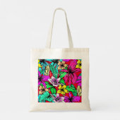 Tote Bag Mélange de fleurs tropicales Thunder_Cove (Dos)