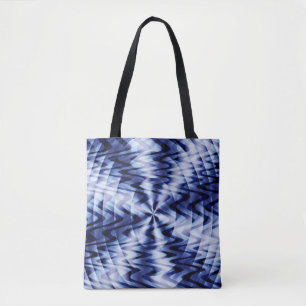 Tote Bag Mélange en ondes bleues...