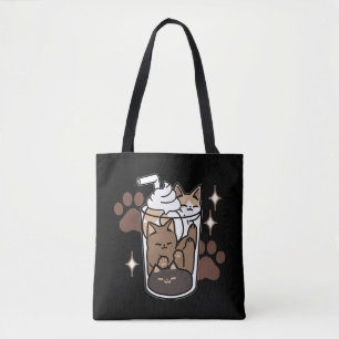 Tote Bag Mélange Purr-Fect : Conception de café pour le caf