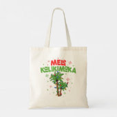 Tote Bag Mele Kalikimaka Hawaiian Christmas Palm Tree Light (Dos)